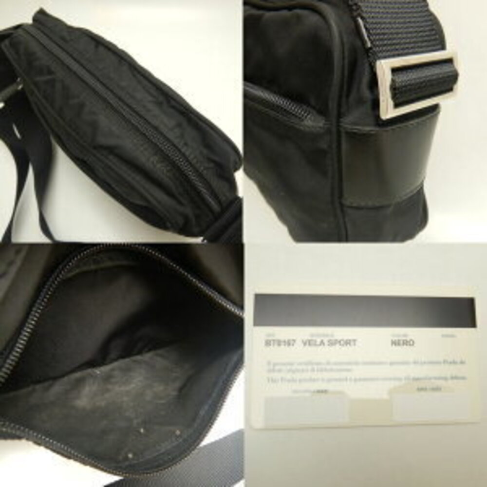 Prada Vela Nylon Shoulder Bag Nero Black - Picture 6 of 10